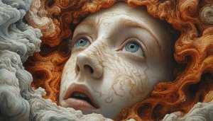 Artistic Portrait Wallpaper, Red Hair Woman, Fantasy, 4K, Desktop