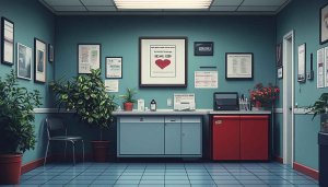 Office Interior Wallpaper, Desk Wallpapers, Room Wallpaper, Medical Office Wallpaper
