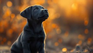Cute Puppy Wallpaper: Black Labrador Retriever Dog, Pet Wallpaper
