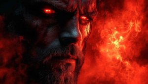 The Witcher Wallpaper: Henry Cavill Red Eyes 4K Wallpaper