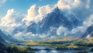 Mountain Wallpaper: Scenic Landscape, Snow Peaks, Desktop Backgrounds HD