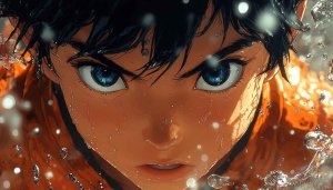Anime Eyes Wallpaper: Detailed Portrait, Aesthetic Art, HD Resolution