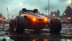 Orange Mud Buggy Wallpaper: Car Wallpaper, 4k Wallpaper, Rainy Day