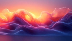 Abstract Waves Wallpaper: Colorful Gradient Background for Desktop and Mobile