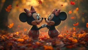 Minnie Mouse Autumn Wallpaper, Cartoon Character Background, Cute Disney Image