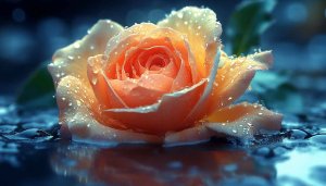 Rose Flower Wallpaper: Peach Rose 4K Wallpaper for Desktop