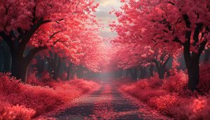 Cherry Blossom Wallpaper: Pink Tree, Springtime, 4K Wallpaper