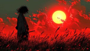 Samurai Sunset Wallpaper: Japanese Warrior Aesthetic for Desktop & Mobile