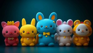 Cute Cartoon Animals Wallpaper, Easter Bunny, Easter Day, Kawaii Wallpaper