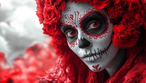 Day of the Dead Wallpaper, Sugar Skull, Halloween 4k