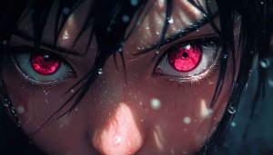 Anime Red Eye Wallpaper, Aesthetic Anime Wallpaper, Anime Girl Wallpaper