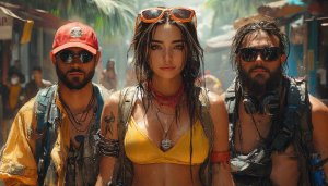 Tropical Adventure Wallpaper: Exotic Travel, Island Vibes, Tourist Scenery