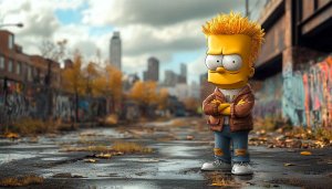 Bart Simpson Wallpaper: The Simpsons Cartoon Art Background for Desktop