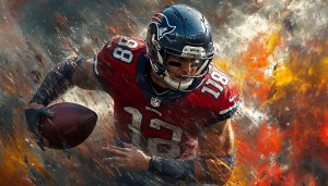 NFL Football Wallpaper: Running Back Action, 4K Sports Wallpaper