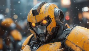 Bumblebee Transformer Wallpaper 4K | Yellow Robot Sci-Fi Art