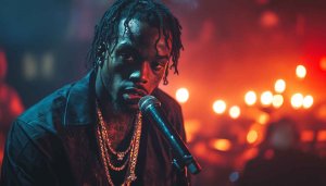 Musician Wallpaper: Rapper Performing Live Music Event 4K Wallpaper