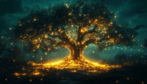Enchanted Tree Wallpaper: Magical Glowing Tree 4K Wallpaper for Desktop