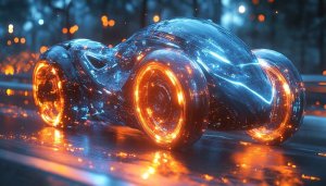 Futuristic Car Wallpaper: Electric Vehicle, Concept Car, 4K Wallpaper