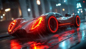 Neon Car Wallpaper, Futuristic Car Wallpaper, Automotive Wallpaper, 4k Wallpaper
