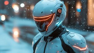 Cyberpunk Helmet Wallpaper: Futuristic Suit 4K Wallpaper For Desktop