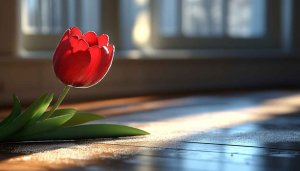 Red Tulip Wallpaper, Flower Wallpaper, Spring Flower Wallpaper, 4k Wallpaper