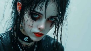 Gothic Girl Wallpaper: Emo Style Aesthetic for Desktop and Laptop