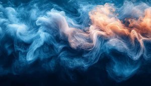 Abstract Smoke Wallpaper: Blue Orange Cloud 4k Wallpaper for Desktop