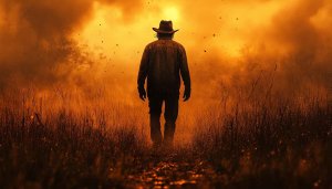 Cowboy Wallpaper: Man Walking Away, Western Theme Wallpaper, 4k