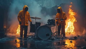 Music Band Wallpaper, Drum Set Wallpaper, Fire Wallpaper, Fog Wallpaper