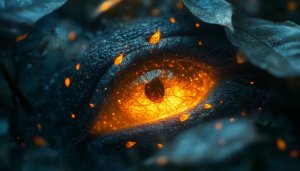 Glowing Eye Wallpaper, Fantasy Eye Wallpaper, Dragon Eye Wallpaper, 4K
