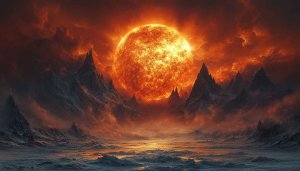 Sci-Fi Landscape Wallpaper, Fantasy Planet, Futuristic Space Art