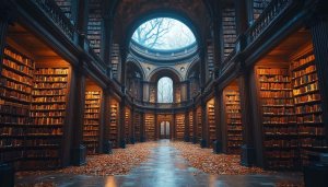 Magnificent Library Wallpaper, Books Wallpaper, Study Wallpaper, Room Wallpaper