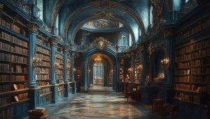 Library Wallpaper, Bookshelf Aesthetic Wallpaper, Study Room Wallpaper, Classic Books