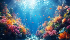 Coral Reef Wallpaper: Tropical Fish, Underwater Scene, 4k Wallpaper