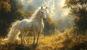 Majestic White Horse Wallpaper: 4K Horse Images for Desktop & Mobile