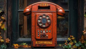 Vintage Telephone Wallpaper, Antique Phone, Retro Phone Background, Aesthetic Wallpaper