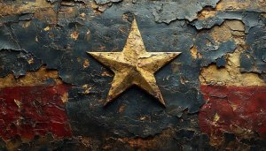 Golden Star Wall Texture, Grunge Style Wallpaper For Desktop