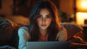 Brunette Girl Wallpaper, Laptop Aesthetic, 4K Wallpaper for Desktop
