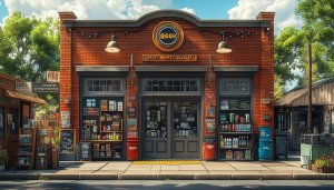 Vintage Store Wallpaper: Building Facade, Shopfront, 4K, Desktop