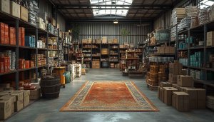Warehouse Wallpaper: Industrial, Storage, Shelves, Vintage, Boxes, 4k Wallpaper