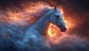 Fiery Horse Wallpaper, Fantasy Horse Background, Horse 4k Wallpaper