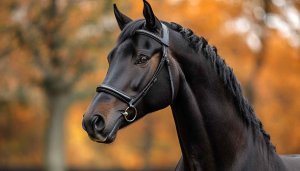 Majestic Horse Wallpaper: Black Beauty Portrait for Desktop & Mobile