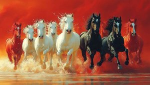 Powerful Horses Wallpaper: Elegant Animal Artwork for Desktop & Mobile
