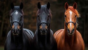 Three Horses Wallpaper: Black, Brown Horses 4k Wallpaper for Desktop