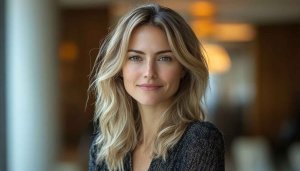 Blonde Haired Woman Portrait Wallpaper for Desktop & Mobile