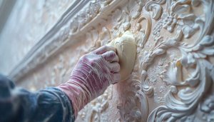 Texture Wallpaper: Ornamental Plaster Application, Decor, Renovation, Wall Design