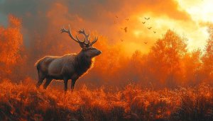 Deer Wallpaper: Forest, Autumn, Wildlife, Animal, Landscape, 4k Wallpaper