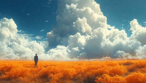 Sky Field Wallpaper: Surreal Dreamscape Aesthetic for Phone and Desktop