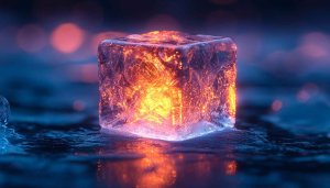 Glowing Ice Cube Wallpaper: 4K, Laptop, Desktop Backgrounds & More