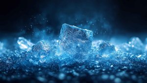 Ice Wallpaper: Abstract Blue Ice Cubes for Desktop & Mobile